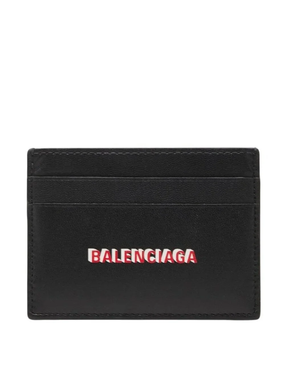 Balenciaga Cash Card Holder Case Black Leather